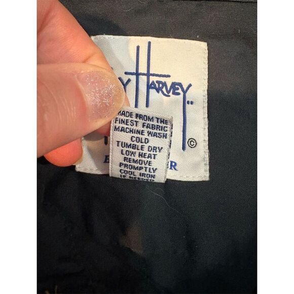 Guy Harvey Men's XL Navy Graphic Print Short Sleeve Button-Up Shirt - Picture 8 of 9